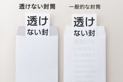 透けない撥水封筒