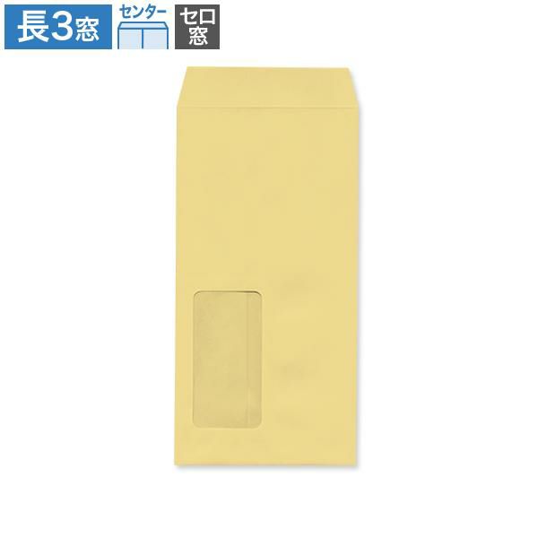 長3封筒 セロ窓1号 ゴールド 70 センター貼 100枚｜ハートオンライン