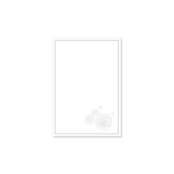 CF0517 会葬礼状 菊花毬 単判(お礼の言葉入)