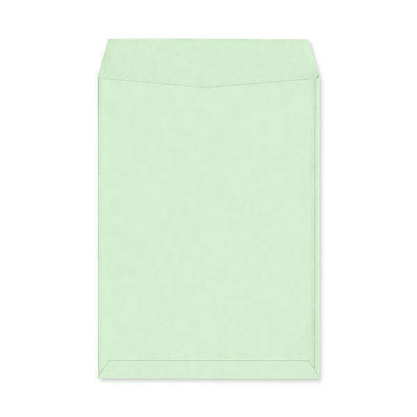 KR0213 角2封筒 パステルグリーン CoC 100g/㎡ ヨコ貼